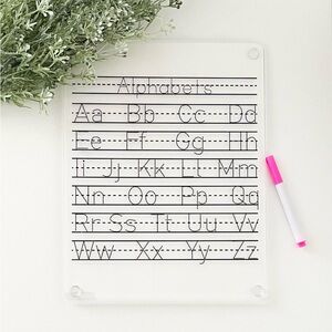 Acrylic alphabet tracing board